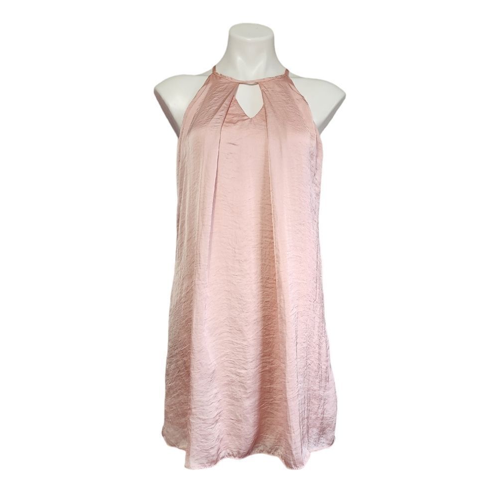 B. Darlin blush halter neck slip dress